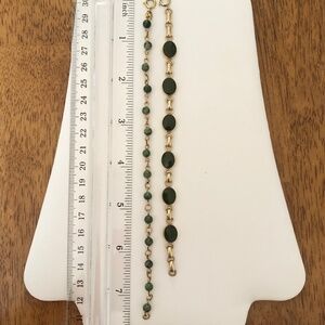 Vintage Jade and Gold Link Bracelets